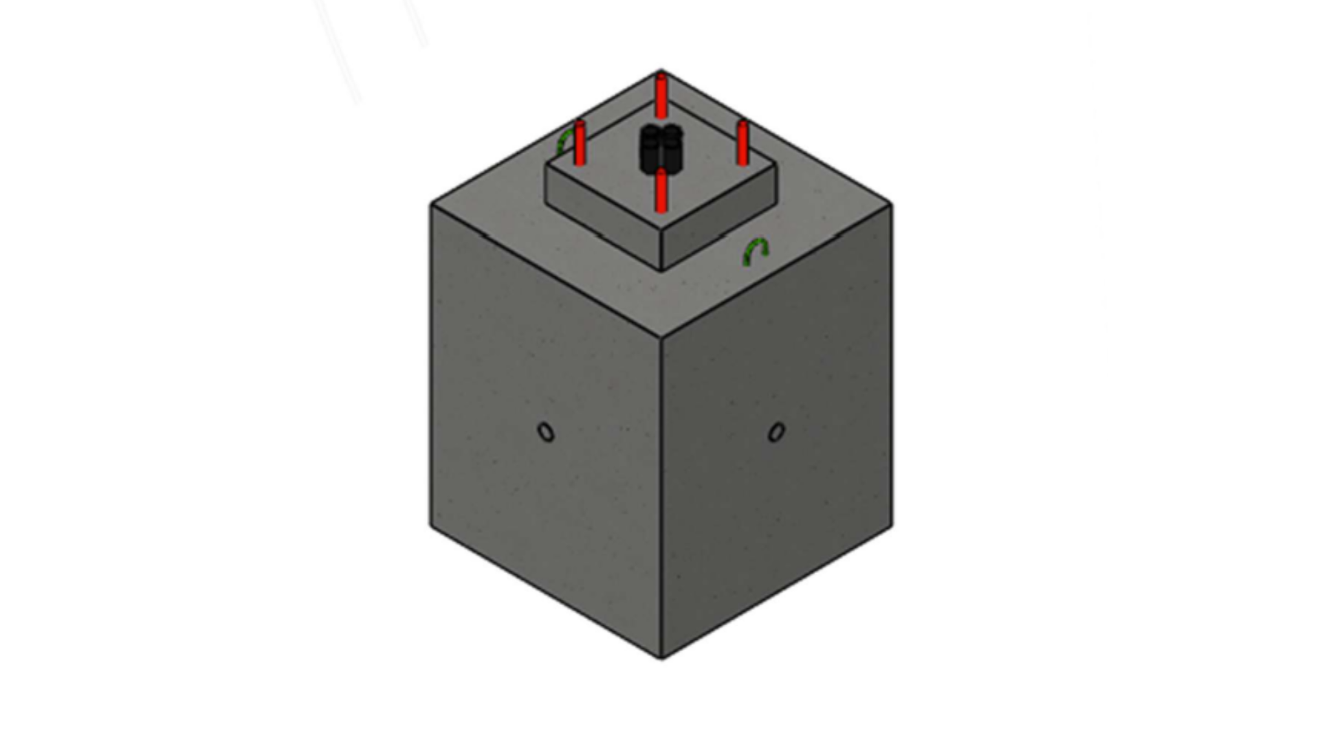 Rectangular precast pole foundation 1.2 by 1 by 1 for UAE lighting projects