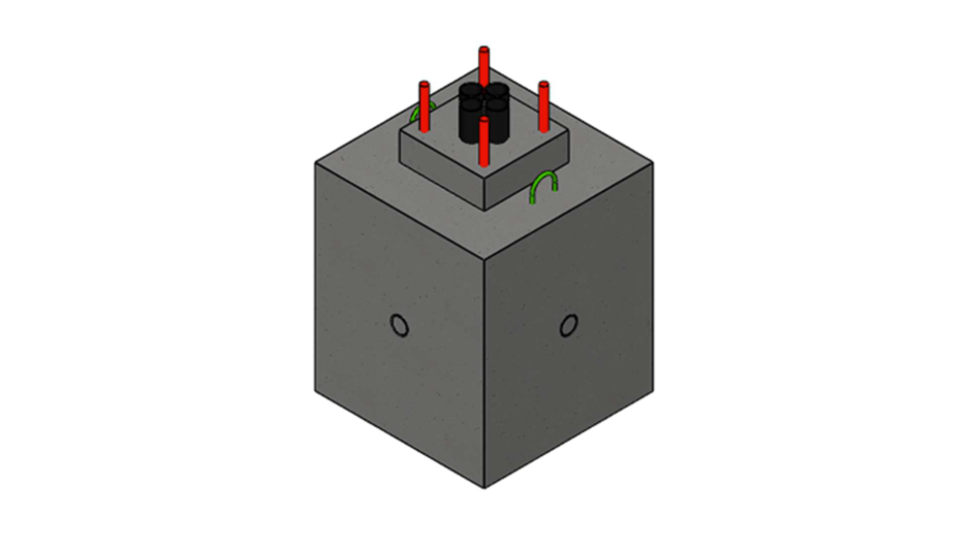 Compact precast pole foundation 70 by 60 by 60 catalogue designation