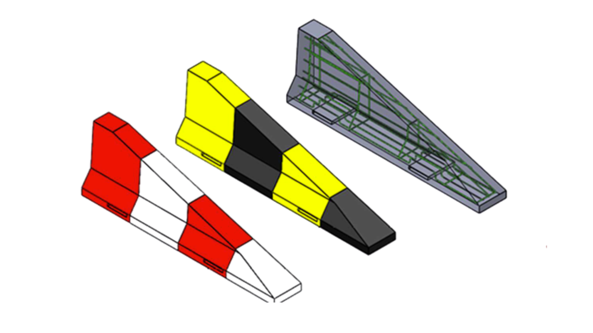 Single-side transition concrete barrier for barrier interface points
