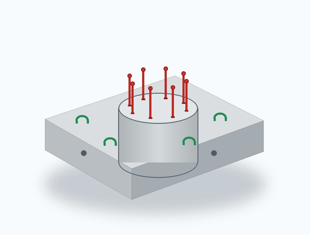 Circular Pedestal Precast Concrete Pole Foundation product illustration
