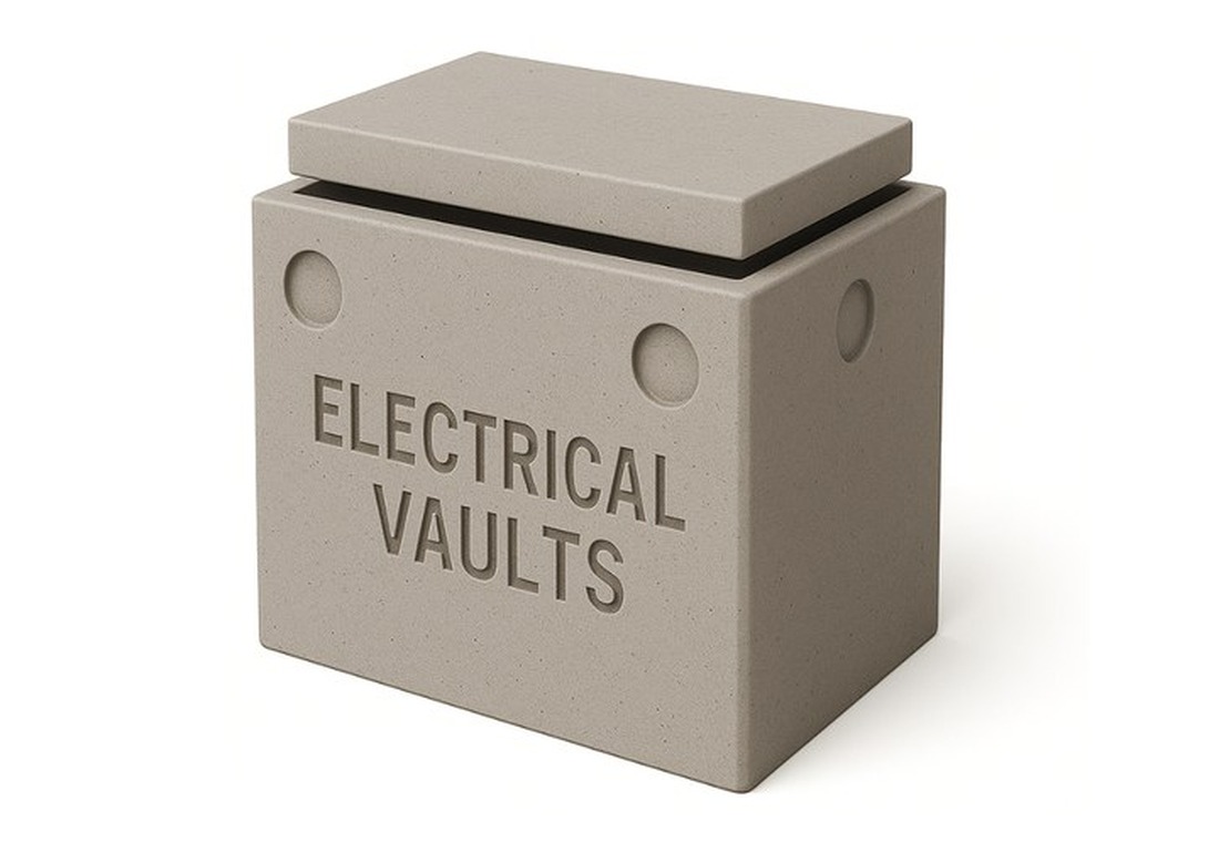 Precast electrical utility vault technical interface review for cable entries, access and structural requirements in the UAE
