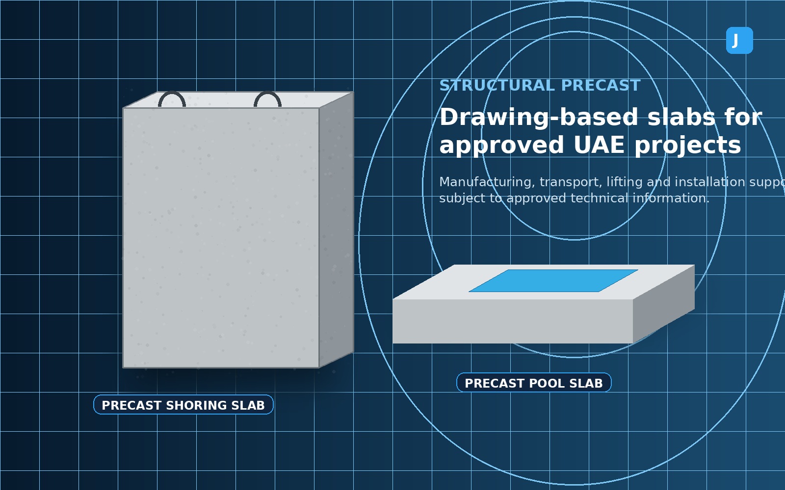 Shoring slabs and structural precast products for UAE projects