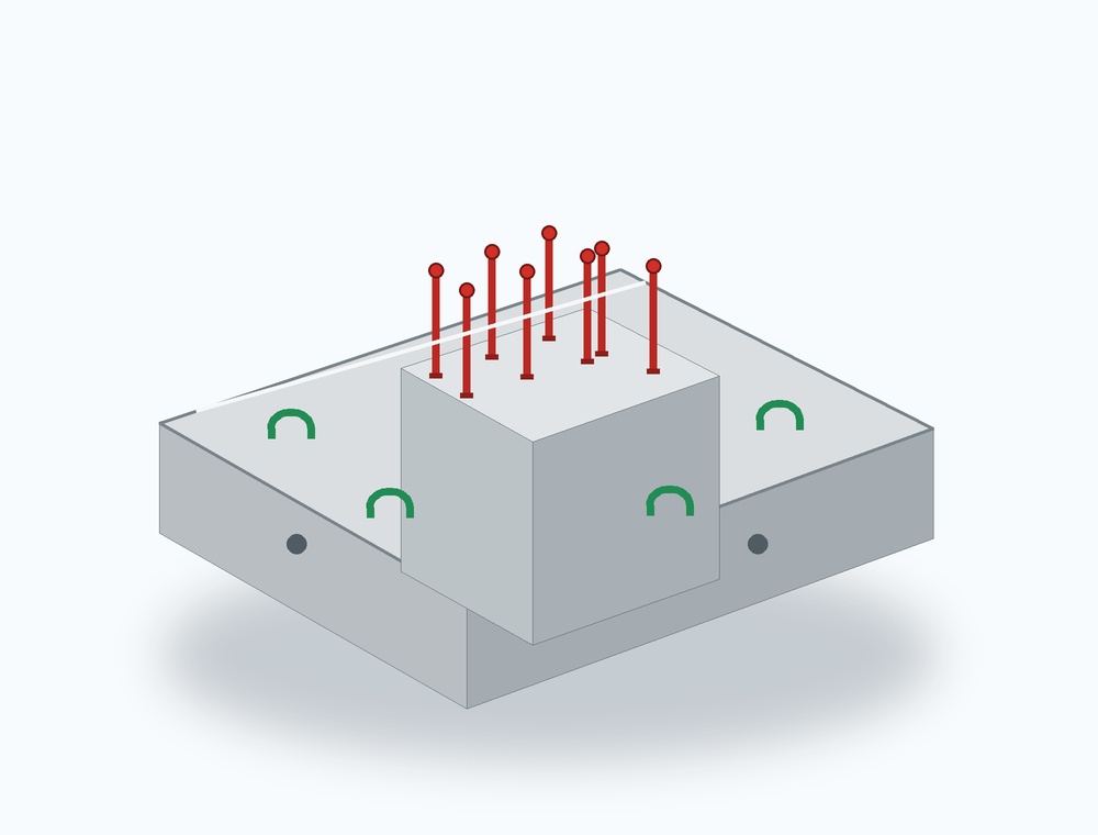 Square Pedestal Precast Concrete Pole Foundation product illustration