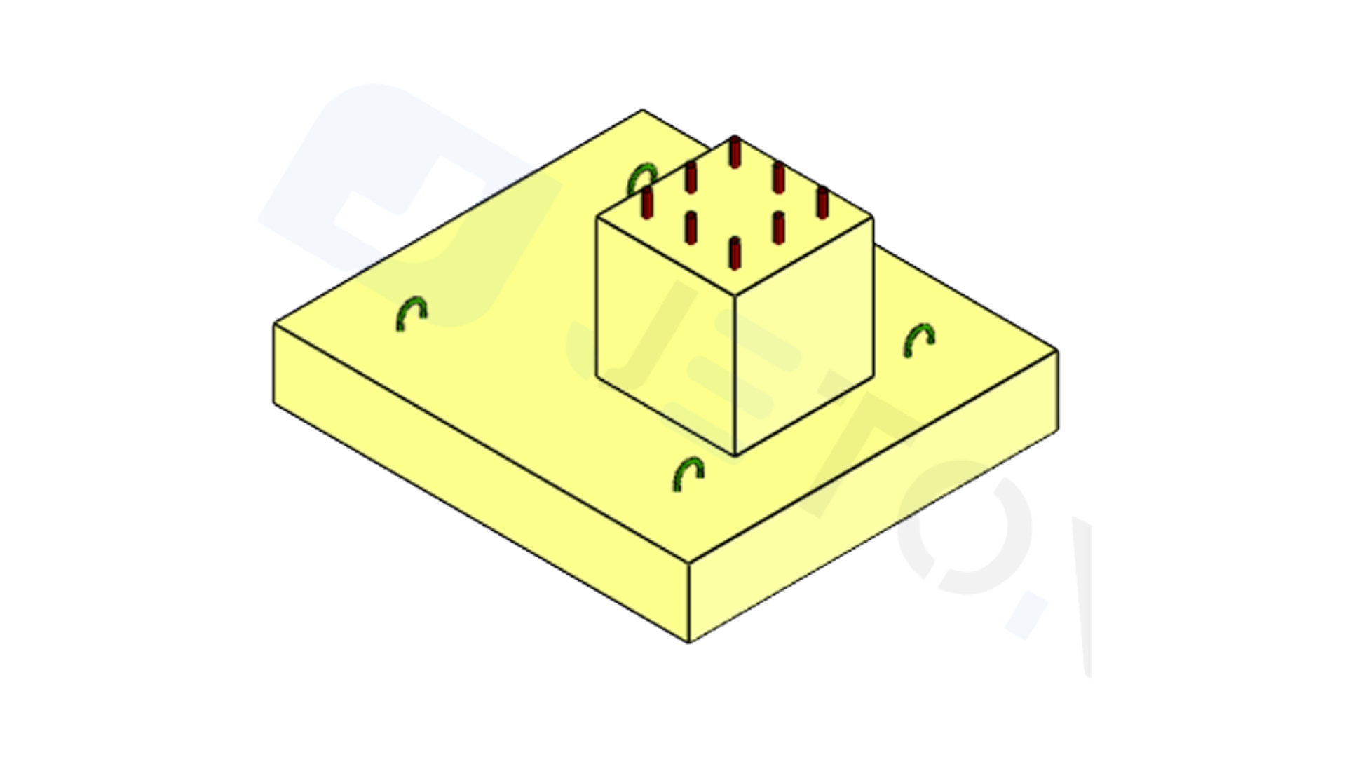Precast light-pole foundation type 2 for UAE lighting projects