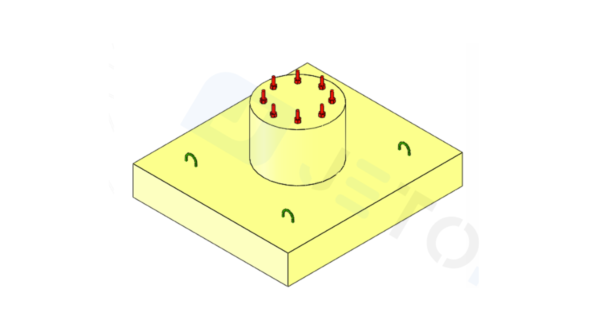 Precast light-pole foundation type 1 for parking and public-realm projects