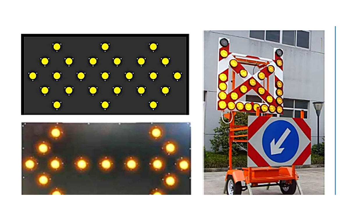 Portable LED Work Zone Arrow Board Signs clear product image