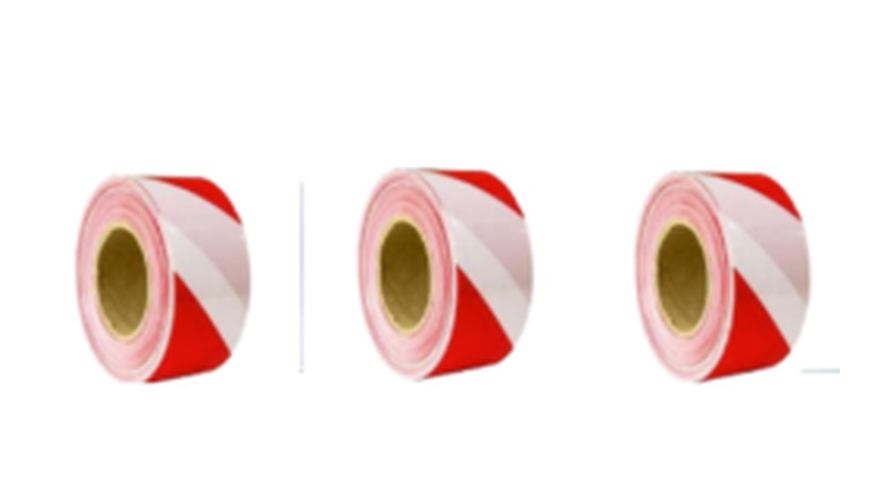 Red & White Barricade Warning Tape