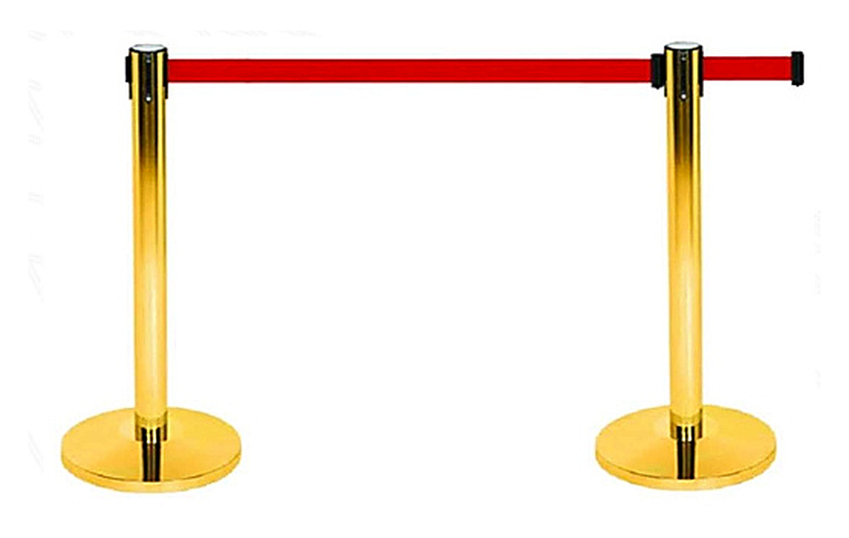 Stainless Steel Retractable Belt Queue Barrier clear product image