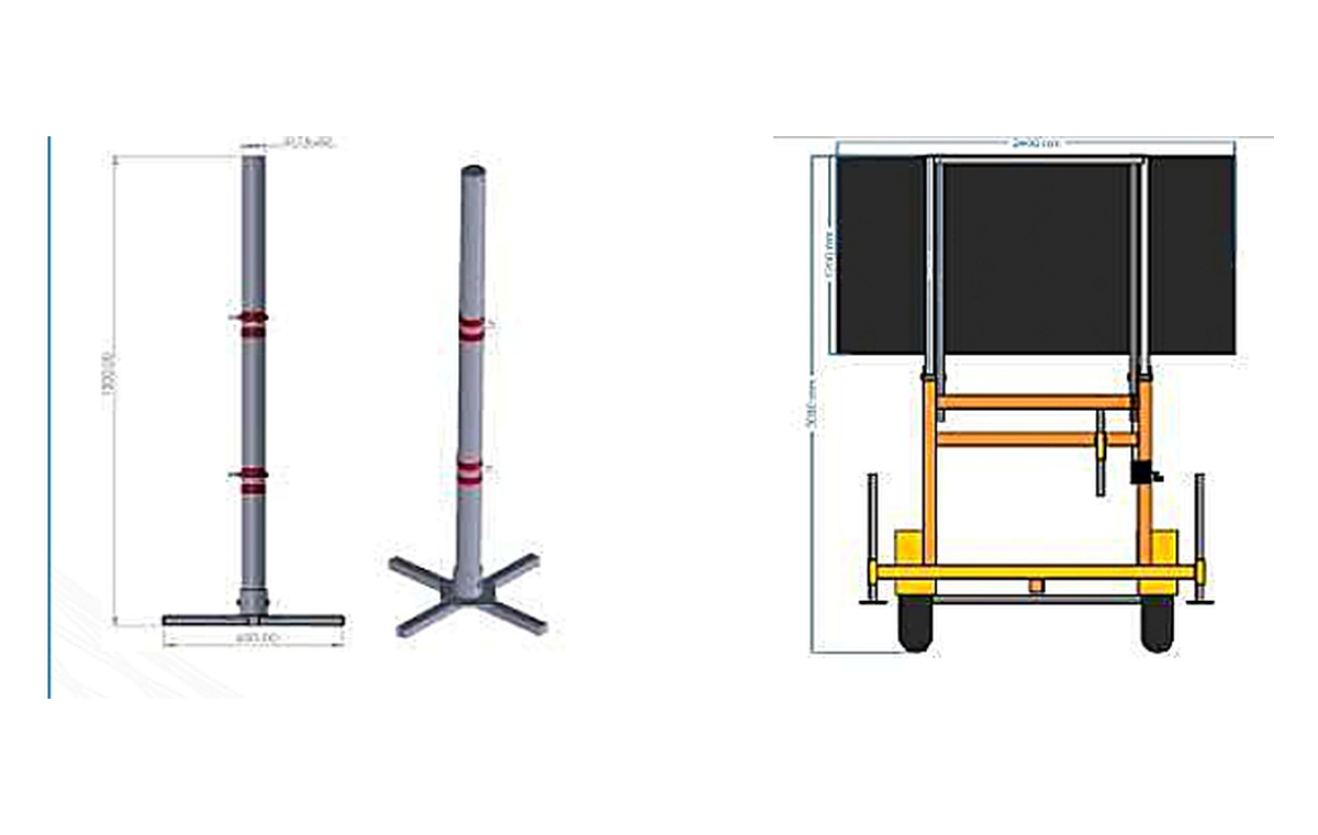 Portable Traffic Sign Trolly & Mounting Stand clear product image