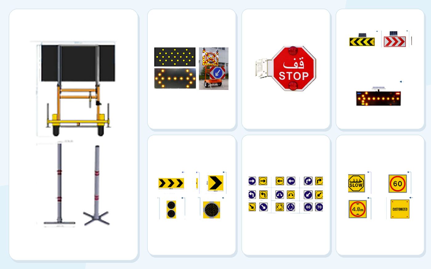Close-up Jetons Trolly and Board Signs product collage