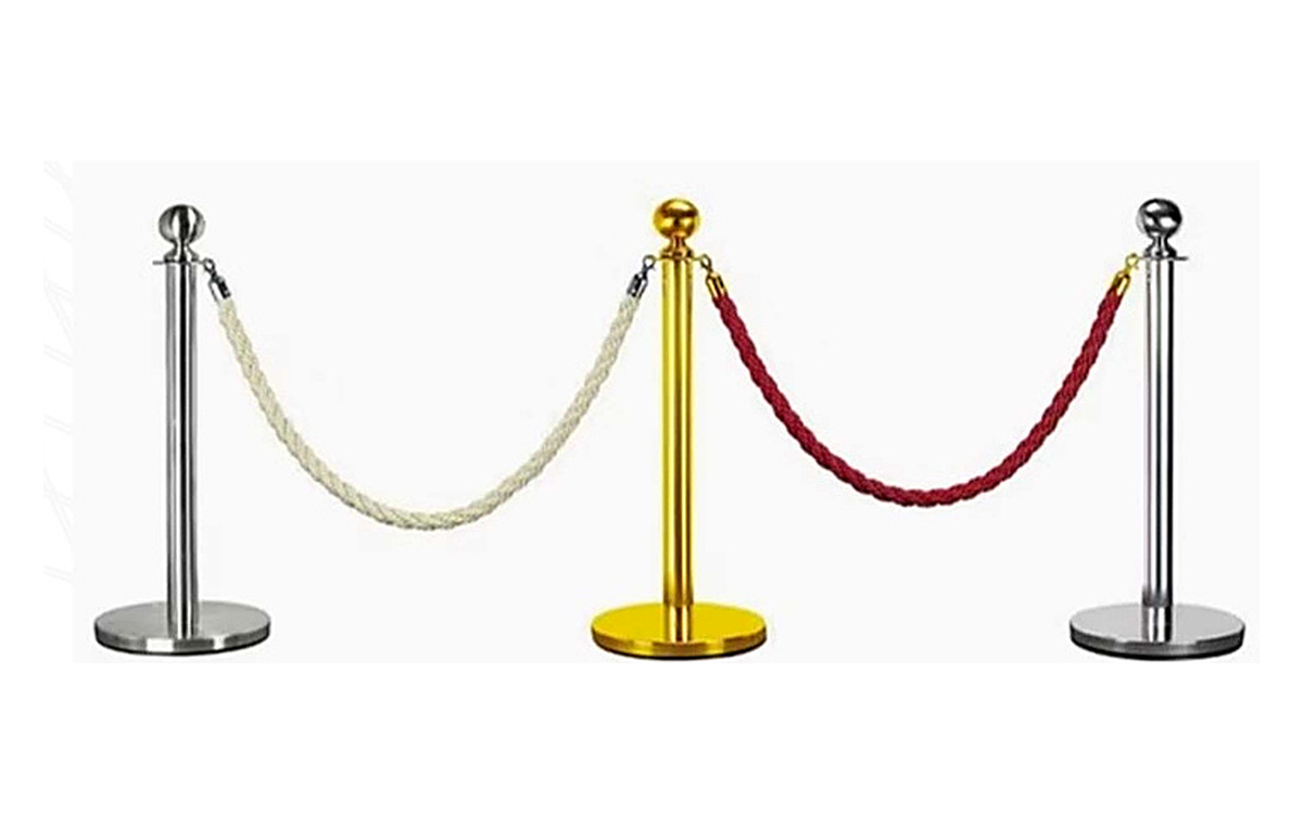 Stainless Steel VIP Rope Queue Control Pole clear product image